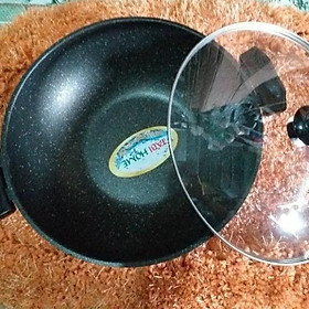 Mua CHẢO VÂN ĐÁ CHỐNG DÍNH SIÊU BỀN HÀN QUỐC - SIZE 32CM NẤU TỪ - CÓ NẮP - loại đẹp