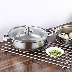 Mua Nồi hấp 2 tầng đa năng đường kính 28cm  Bộ xửng hấp inox 28cm đa năng 2 tầng cao cấp nắp kính