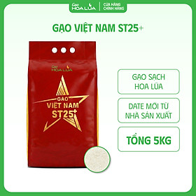 Gạo Việt Nam ST25+ (túi 5kg) - Mềm dẻo, thơm ngon, phù hợp nhiều khẩu vị [Sản phẩm mới 2026]