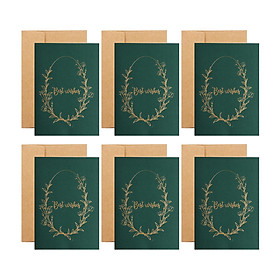 6 Pieces Holiday Greeting Cards with Envelopes for New Year Anniversary Gift