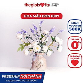 Bình hoa gốm sứ phong cách Bắc Âu Peony flowers 1007 (hoa mẫu đơn)