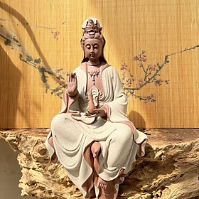 Tượng Phật Quan Âm Bồ Tát và khung đèn Led