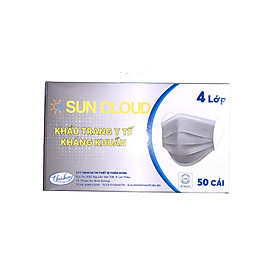 Khẩu Trang Y Tế Cao Cấp SUN CLOUD - 4 Lớp Kháng Khuẩn / 99% Lọc Khuẩn, Bụi, Virus Tốt Nhất / Người Lớn