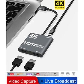 Bộ HDMI Video Capture USB 3.0 Hỗ Trợ 4K Game Video Record Live Streaming Recorder