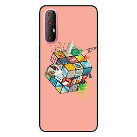 Ốp lưng dành cho Oppo Reno 3 Pro mẫu Rubik Cube