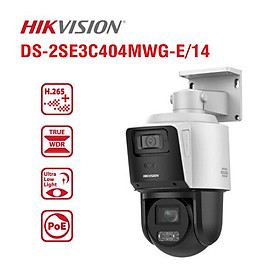Camera IP 2 mắt Hikvision 8MP DS-2SE3C404MWG-E/14 Nhìn đêm rõ nét, zoom quang 4x, quay quét 360 độ - Hàng chính hãng