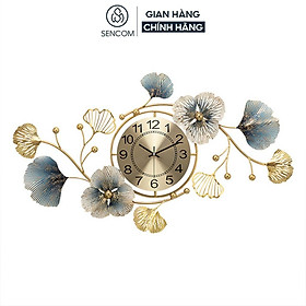 Mua Đồng hồ treo tường nghệ thuật SENCOM thiết kế phong cách Bắc Âu decor trang trí nhà cửa mã 2111- Hàng chính hãng
