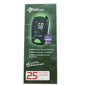 Que thử đường huyết Uright dùng cho máy đo đường huyết TD4279 (Hộp 25 que)