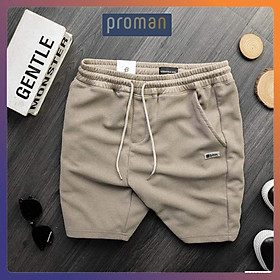 Quần Short nam chất liệu thun cotton Tổ Ong, Quần đùi nam dày dặn cao cấp co dãn thấm hút mồ hôi cực tốt QD08 - PROMAN