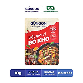 Bột gia vị bò kho GUNGON hoàn chỉnh dùng tẩm ướp nấu bò kho gói 10g