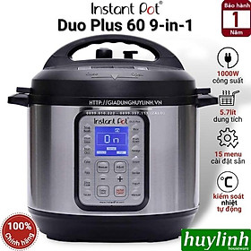 Mua Nồi áp suất điện tử 9 trong 1 Instant POT Duo Plus 60 - 9-in-1 - 5.7 lít - 14 chức năng - Hàng chính hãng