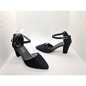 >> BÁO GIÁ GIÀY SANDAL NỮ PHONG CÁCH HÀN QUỐC NA65 | Shopee Lazada Sendo Tiki mới nhất 97 Giày cao gót nữ/ Sandal Cao Gót Nữ Da Nhung Mềm Mịn Màu Đen Phối Viền Đen Quai Cài Ngang Đế Vuông Cao 7 Cm,7 Phân Thời Trang Nữ Phong Cách Hàn Quốc -CGPN0095-YN132