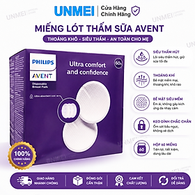 Nguyên Hộp 60 Miếng Lót Thấm Sữa Philips Avent - Loại dùng 1 Lần