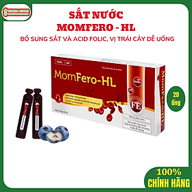 Sắt Nước Hữu Cơ Momfero HL Không tanh và dễ uống Hộp 20 ống