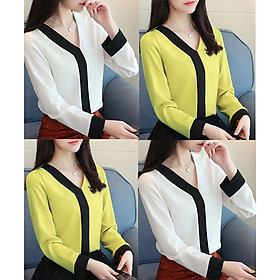 Áo cổ tim phối viền hera
