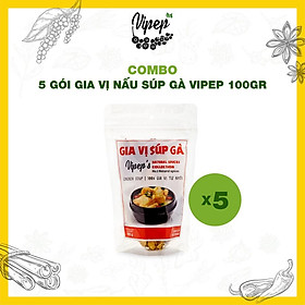 Combo 5 gói gia vị nấu súp - gà tiềm (củ hoài sơn, kỷ tử, hạt sen khô, táo khô,...)100g