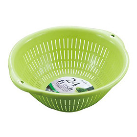 Mua Rổ nhựa tròn có tay cầm hai bên (màu xanh) - Hàng nội địa Nhật