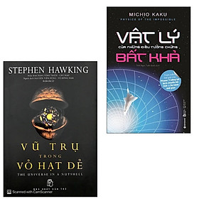 Hình ảnh Combo 2Q: Vật Lý Của Những Điều Tưởng Chừng Bất Khả + Vũ trụ trong vỏ hạt dẻ ( Sách Kiến Thức/Khám Phá)