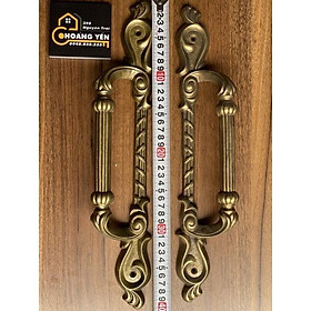 Mua Tay nắm cửa bằng đồng  Tay nắm cổng bằng đồng màu rêu cổ điển 40cm và 60cm - T23
