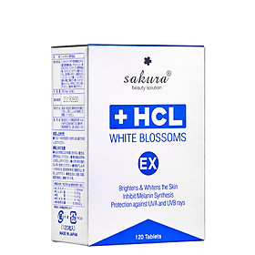 Thực phẩm chức năng trị nám Sakura HCL White Blossoms 120 viên