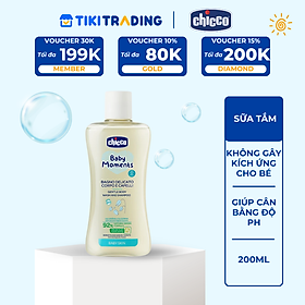 Sữa tắm gội cho bé chiết xuất Yến mạch 0M+ Chicco 200ml