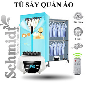 Mua Tủ Sấy Quần Áo Quay Khô Hai Tầng Schmidt Mẫu Mới Nhất  Công Suất 1300W Có Phím Cảm Ứng Và Điều Khiển Từ Xa-Hàng Chính Hãng