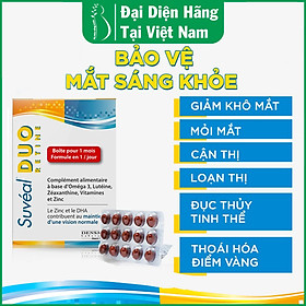 Vitamin Bổ Mắt Cao Cấp Từ Pháp Suvéal Duo: Chống Tia Sáng Xanh, Giảm Tổn Thương Mắt Do  Quá Trình Oxh Trong Học Tập, Làm Việc, Tuổi Tác, Phòng Ngừa Và Hỗ Trợ Điều Trị Đục Thủy Tinh Thể, Thoái Hóa Điểm Vàng 