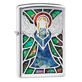 Bật Lửa Zippo 28967 - Bật Lửa Zippo Stained Glass Angel High Polish Chrome Fusion