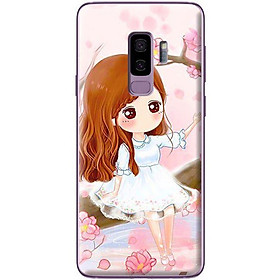 Ốp Lưng Dành Cho Samsung Galaxy S9 Plus Anime Cô Gái Hoa Anh Đào