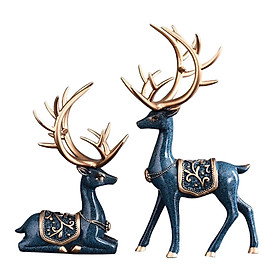Modern Reindeer Statue, Figurine Collectable Craft Decorative Ornament Creative Animal Sculpture for Bedroom Restaurant Wedding