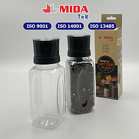 Mua Dụng cụ xay tiêu MIDATEK cối xay ceramic chai nhựa dung tích 260ML miệng hũ 45mm