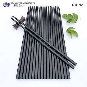 Mua Đũa Nhật gỗ Mun Sừng VIP (10 đôi/hộp) CTH761 - kháng khuẩn không nấm mốc - gỗ dành cho Vua Chúa