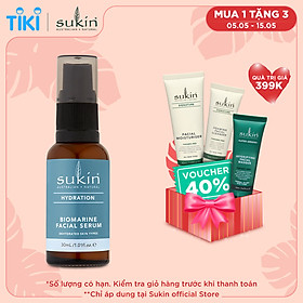Serum Dưỡng Ẩm Cho Da Sukin Hydration Biomarine Facial Serum 30ml
