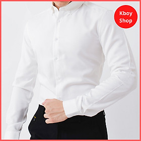 Áo Sơ Mi Nam Cotton Spandex Vải Co Giãn Form Slimfit Mềm Mịn Thấm Hút Tốt Có Bigsize - A068-1