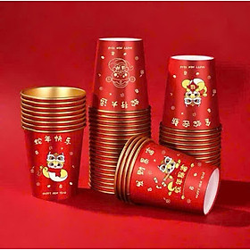 Mua Sét 50 ly giấy dùng một lần mẫu mới chịu nhiệt tốt mẫu mã đẹp 250ml