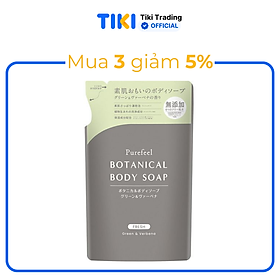 [Nhật Bản] Refill Sữa tắm Purefeel Botanical Body Soap hương Mã tiên thảo 380ml