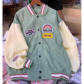 Áo khoác bomber nam nữ jacket nhung tăm dày dặn CHERRY, áo bomber nỉ sweater deep hot hit form to rộng unisex T010