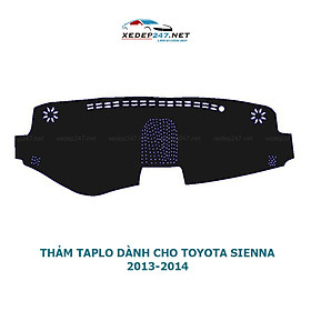 Thảm Taplo dành cho xe Toyota Sienna 2007 đến 2014 chất liệu Nhung, da Carbon, da vân gỗ