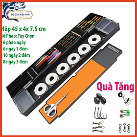 Hộp đựng phao câu cá, hộp phao câu đài 45cm xám HP4