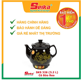 Mua Ấm Sắc Thuốc Seika 3.2L - SKS326 (Gốm Sứ Bát Tràng) - Hàng chính hãng