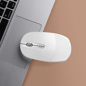 BUBM Wireless Bluetooth Dual Mode Mouse Rechargeable Silent Mouse Apple Laptop Office Mouse SMSB-F White