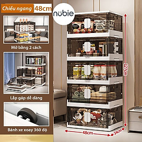 Mua Tủ Đựng Đồ Gấp Gọn  Đa Năng Nubie Ngang 48cm  Tủ Nhựa Lắp Ghép  Kèm Bánh Xe  Dễ Tháo Lắp  Nhựa PP