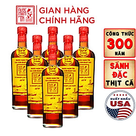 Đặc Sản Phan Thiết - [Thùng 6 Cá Vàng - 60N - 500Ml] Nước Mắm Tĩn Cá Cơm Ruột Đỏ Độ Đạm 60N Chai Thuỷ Tinh 500Ml Nước Mắm Truyền Thống