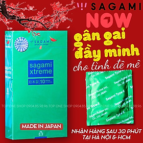 Bao cao su Sagami Xtreme Green (10 Cái/ Hộp)