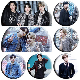 Huy hiệu in hình BTS nhóm nhạc idol dễ thương huy hiệu cài áo (MẪU GIAO NGẪU NHIÊN)