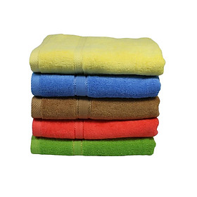 Bộ 5 Khăn Tắm Cotton loại nhỏ kt 35cm x 80cm khăn gội, khăn quấn đầu, khăn ủ tóc