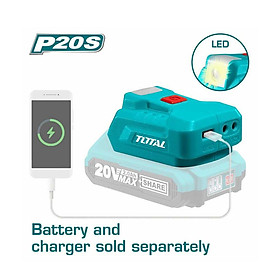 SẠC USB DÙNG PIN 20V (KHÔNG KÈM PIN & SẠC) TOTAL TUCLI2022 - HÀNG CHÍNH HÃNG