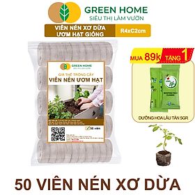 Mua Viên Nén Xơ Dừa Greenhome  Ươm Hạt Giống  Ươm Cây Con Tiện Lợi  Đầy Đủ Dinh Dưỡng  Cây Phát Triển Nhanh