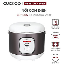 Nồi cơm điện Cuckoo 1.8L CR-1005 lòng nồi chống dính, 1 nút ấn dễ dàng điều khiển - Hàng chính hãng Cuckoo Vina