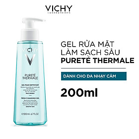 Gel Rửa Mặt Làm Sạch Sâu Vichy Purete Thermale Fresh Cleansing Gel 200ml